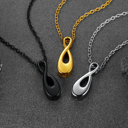 Customized Infinity Urn Necklace Cremation Jewelry for Ashes FaithHeart Jewelry