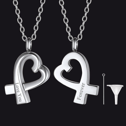 Custom Heart Urn Necklace Cremation Pendants for Ashes