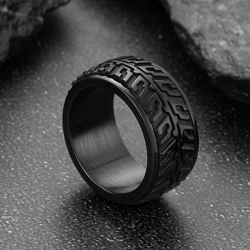 Novelty Chunky Tyre Design Anti Anxiety Spinner Rings