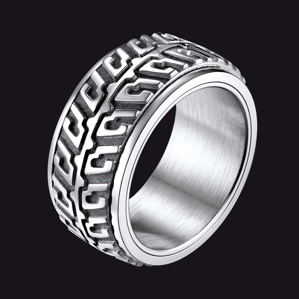 Novelty Chunky Tyre Design Anti Anxiety Spinner Rings