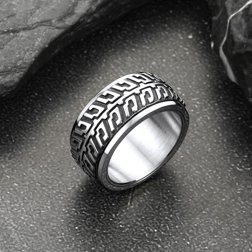 Novelty Chunky Tyre Design Anti Anxiety Spinner Rings