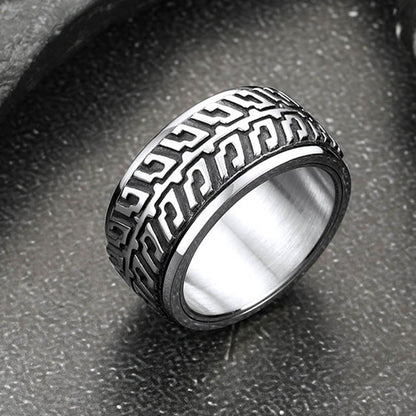 Novelty Chunky Tyre Design Anti Anxiety Spinner Rings