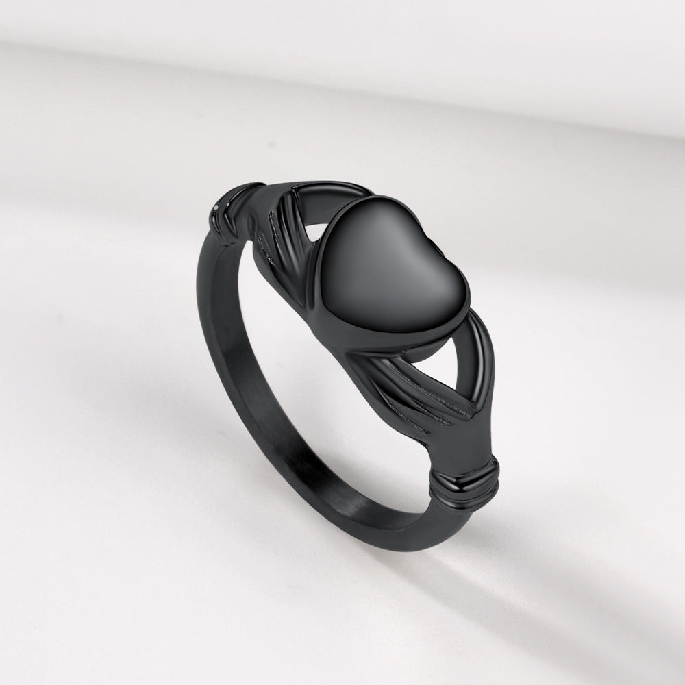  Personalised Claddagh Heart Celtic Knot Urn Ring for Women