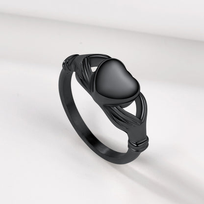  Personalised Claddagh Heart Celtic Knot Urn Ring for Women