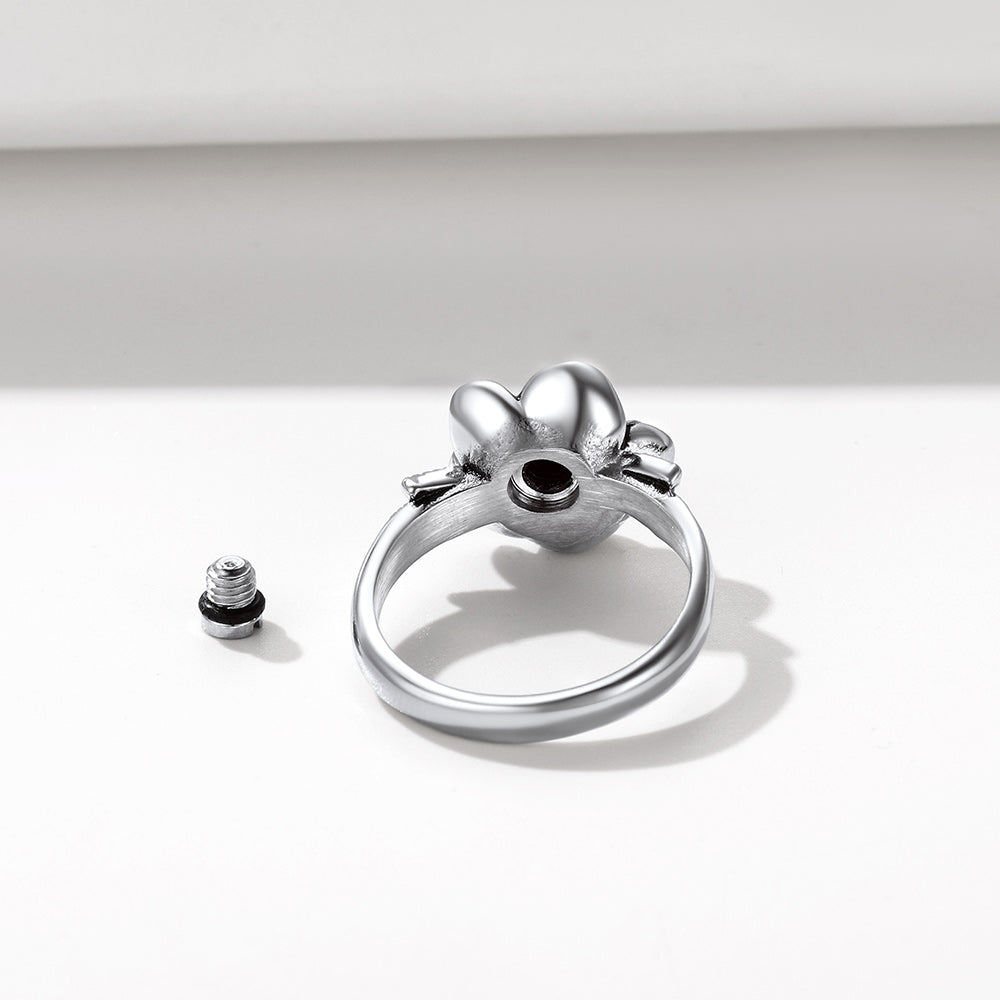  Personalized Cremation Rose Urn Ashes Ring with Birthstone for Women