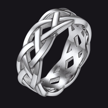 FaithHeart Viking Celtic Knot Band Ring Stainless Steel