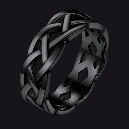 FaithHeart Viking Celtic Knot Band Ring Stainless Steel