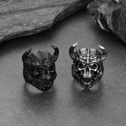 Punk Masculine Biker Skull Halloween Rings for Men