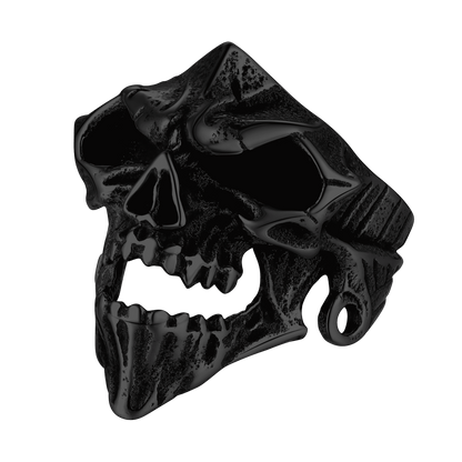 FaithHeart Gothic Skull Satinless Steel Signet Ring FaithHeart