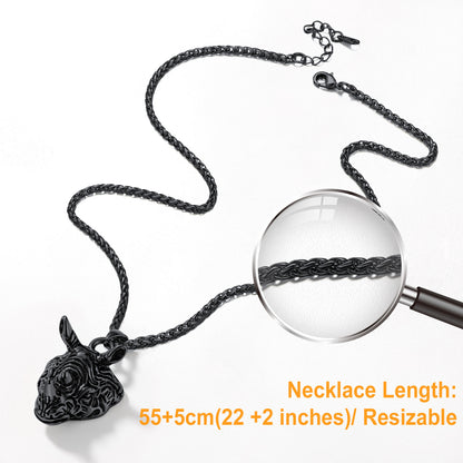 Flash Sale Gothic Rhinoceros Pendant Men Necklace