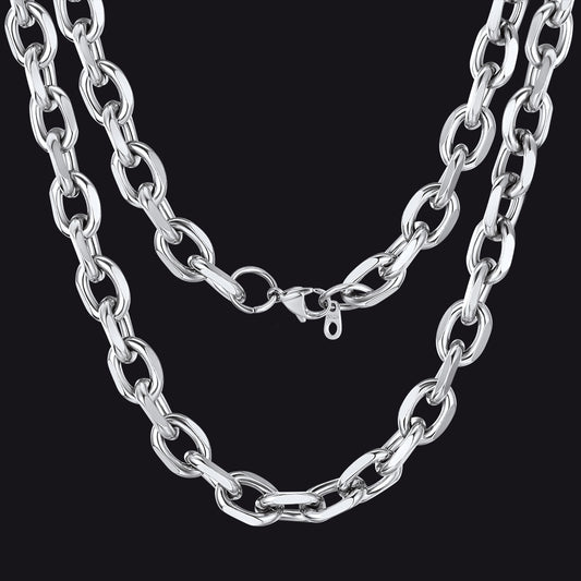 Classic Rolo Link Chain Necklace For Men 18"-30"img