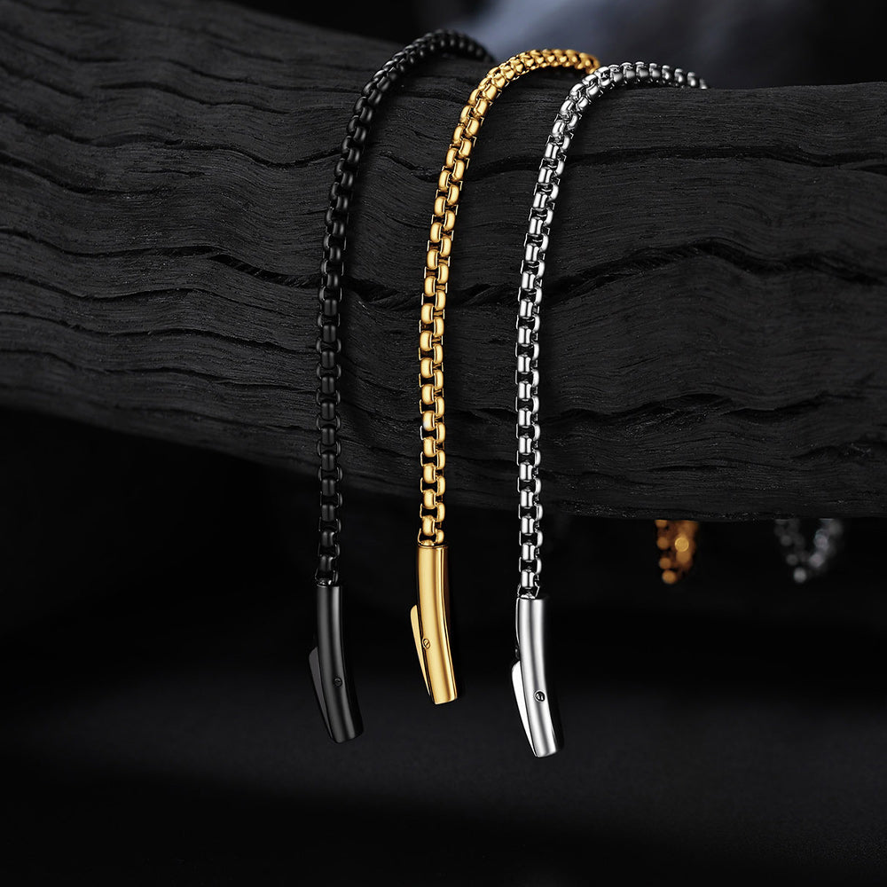 Rolo Cable Chain Necklace for Men, 2.5/3MM Width