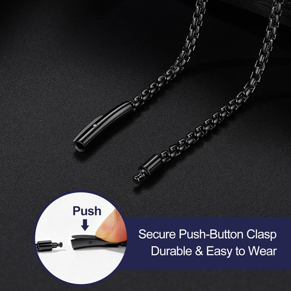 Rolo Cable Chain Necklace for Men, 2.5/3MM Width
