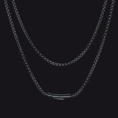 Rolo Cable Chain Necklace for Men, 2.5/3MM Width