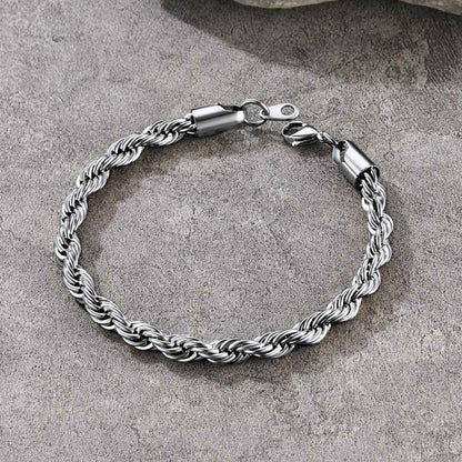 Hip Hop Cuban Rope Link Chain Bracelet for Men