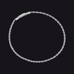 Hypoallergenic Rope Chain Link Bracelet for Men, 2/3/4/5mm Width