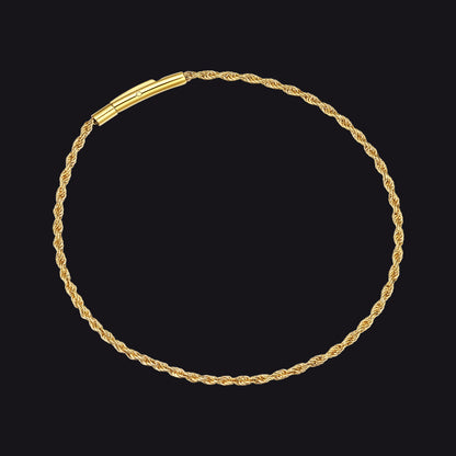 Rope Chain Link Bracelet for Men, 2mm / 3mm / 4mm / 5mm Width