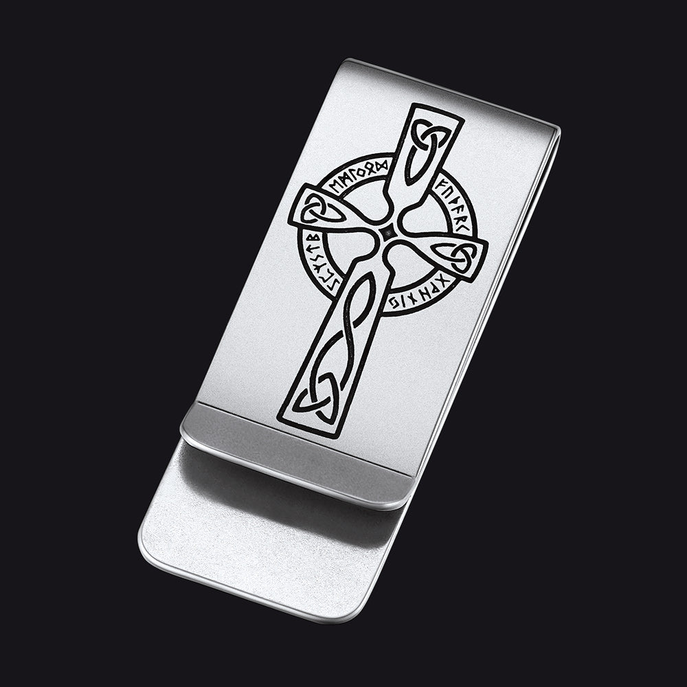 Viking Rune Cross Money Clip Slim Wallets