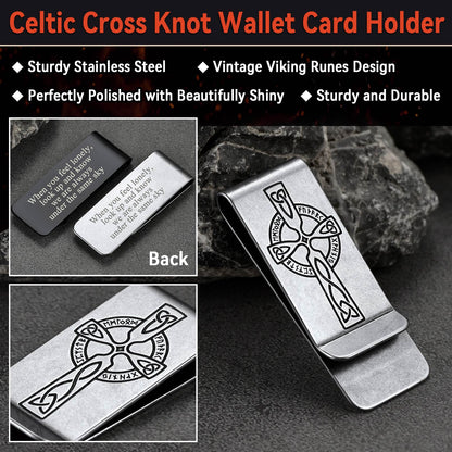 Viking Rune Cross Money Clip Slim Wallets