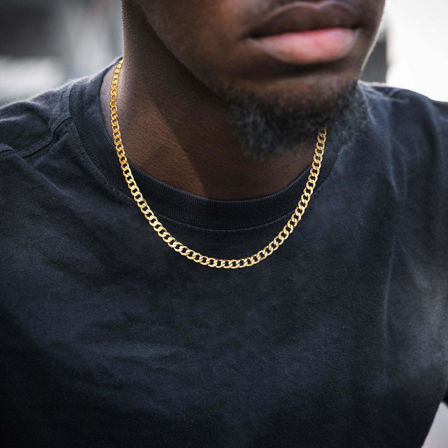 Sterling Silver Thin Cuban Chain Link Necklace for Men Women
