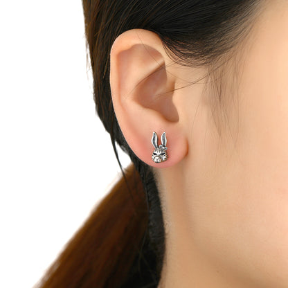 Bunny Sterling Silver Stud Earrings For Women FaithHeart