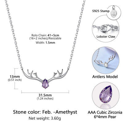 Deer Antler Necklace Sizing Chart 16+2 Inch Chain