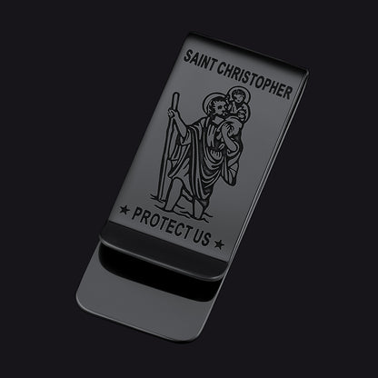 Saint Christopher Money Clip Christian Protective Accessories for Men