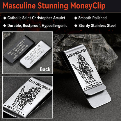 Saint Christopher Money Clip Christian Protective Accessories for Men