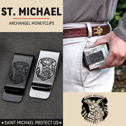 Archangel Saint Michael Money Clip Classic Slim Wallets