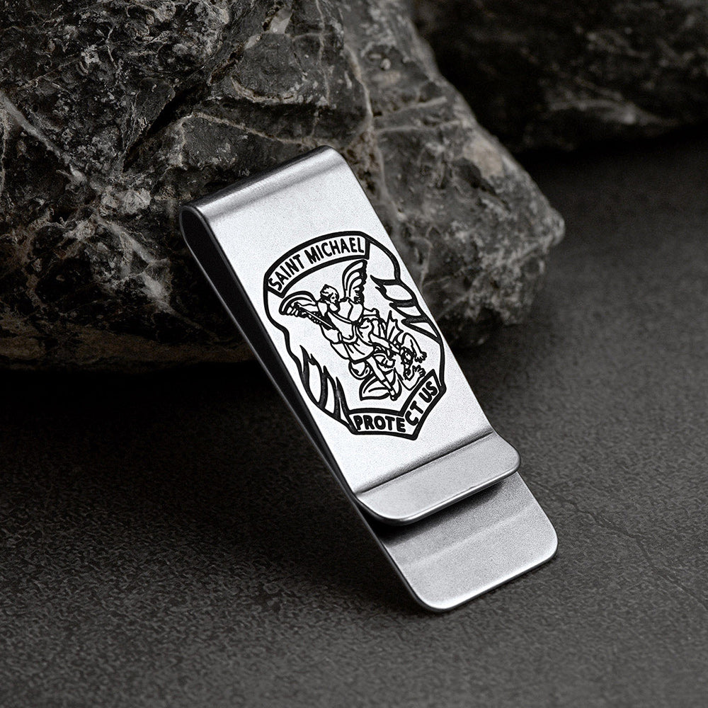 Archangel Saint Michael Money Clip Classic Slim Wallets