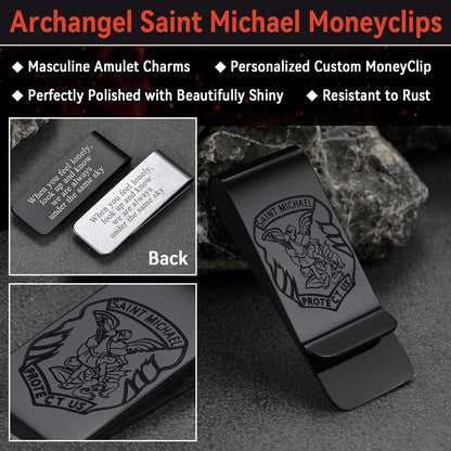 Archangel Saint Michael Money Clip Classic Slim Wallets