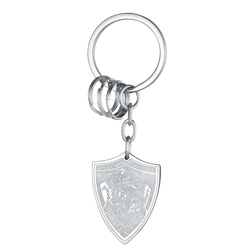 Saint Michael the Archangel Prayer Protect Shield Keychain – FaithHeart ...