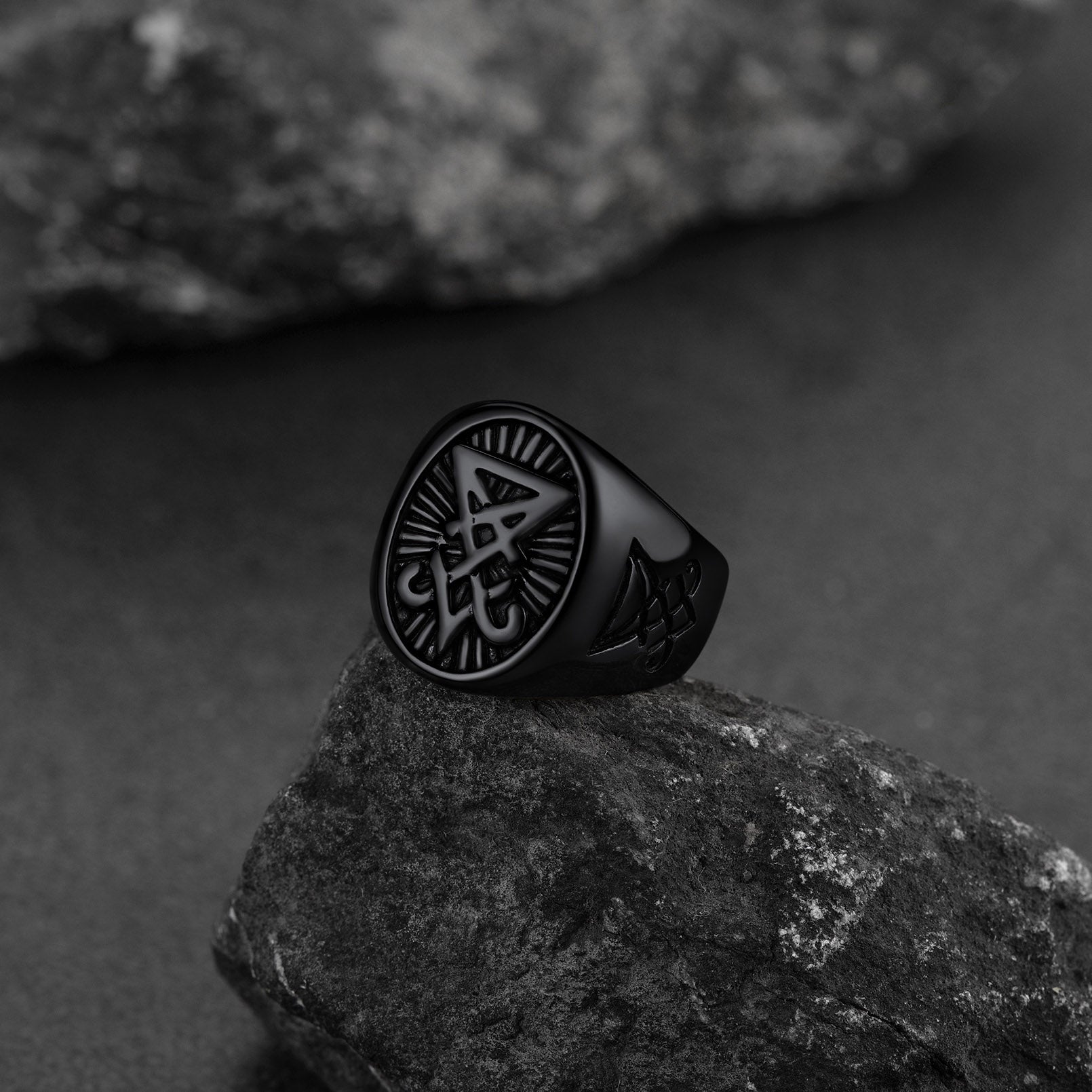 Satan Leviathan Cross Lucifer Signet Ring For Men