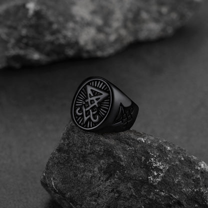 Satan Leviathan Cross Lucifer Signet Ring For Men