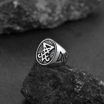 Satan Leviathan Cross Lucifer Signet Ring For Men