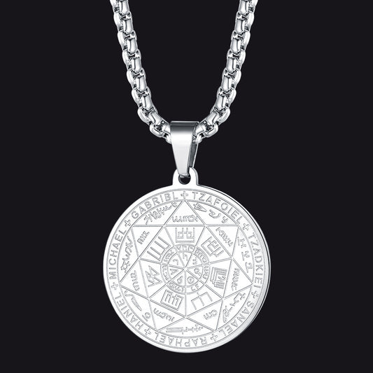 Seven Archangels Talisman Pentagram Pendant Necklace For Menimg