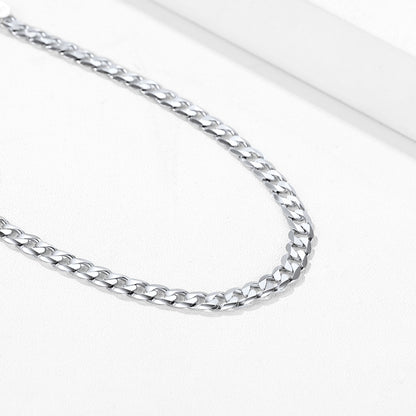 Textured 925 sterling silver Cuban links close-up