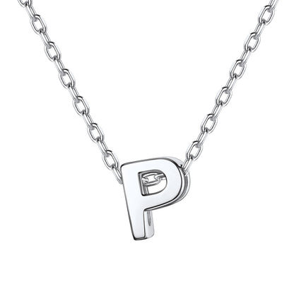 Silver Initial O Necklace for Women