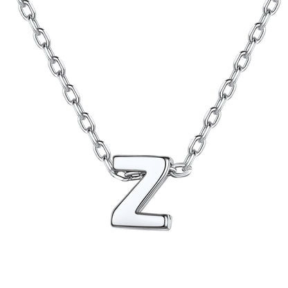 Silver Initial Z Necklace for Women