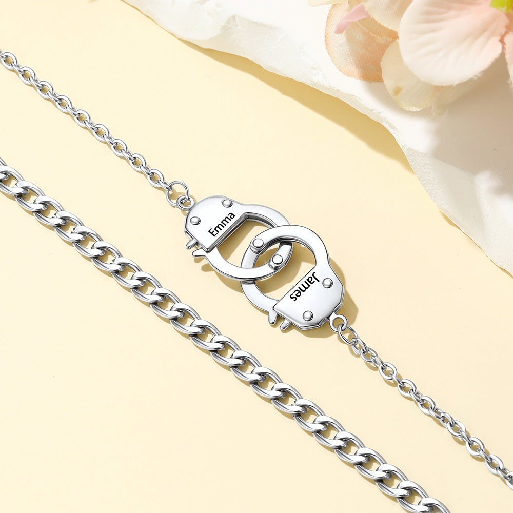 Custom Layered Handcuffs Chain Ankle Bracelet for Women