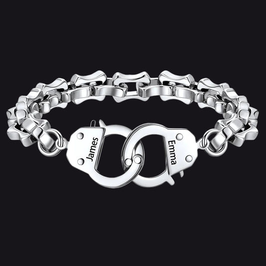 Custom Bamboo Link Handcuffs Bracelet for Menimg