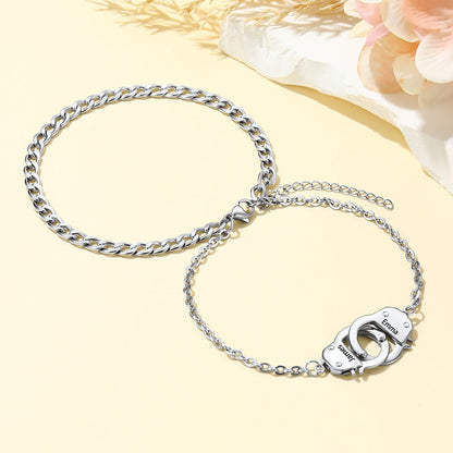 Custom Layered Handcuffs Chain Ankle Bracelet for Women