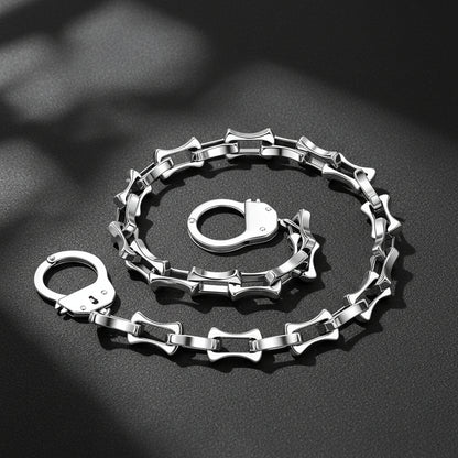 Custom Engraved Handcuffs Chain Necklace