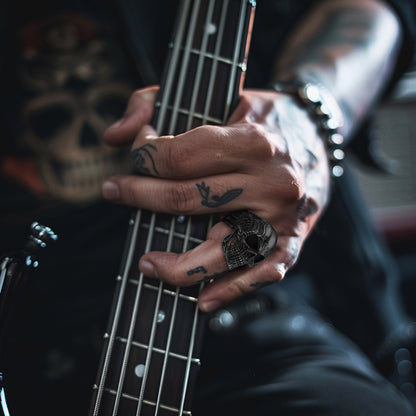 FaithHeart Gothic Skull Stainless Steel Ring FaithHeart