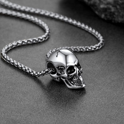 FaithHeart Skull Cremation Urn Necklace for Ashes for Men Women