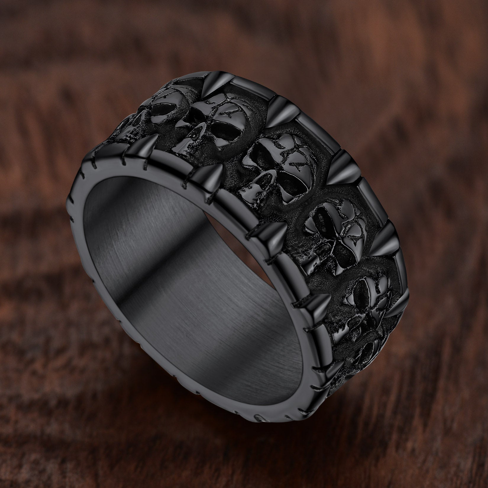 Skull Evil Teeth Stainless Steel Ring For Men