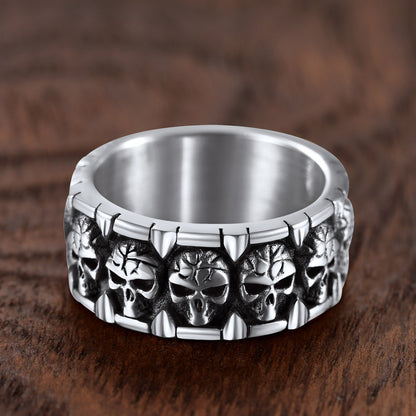 Skull Evil Teeth Stainless Steel Ring For Men