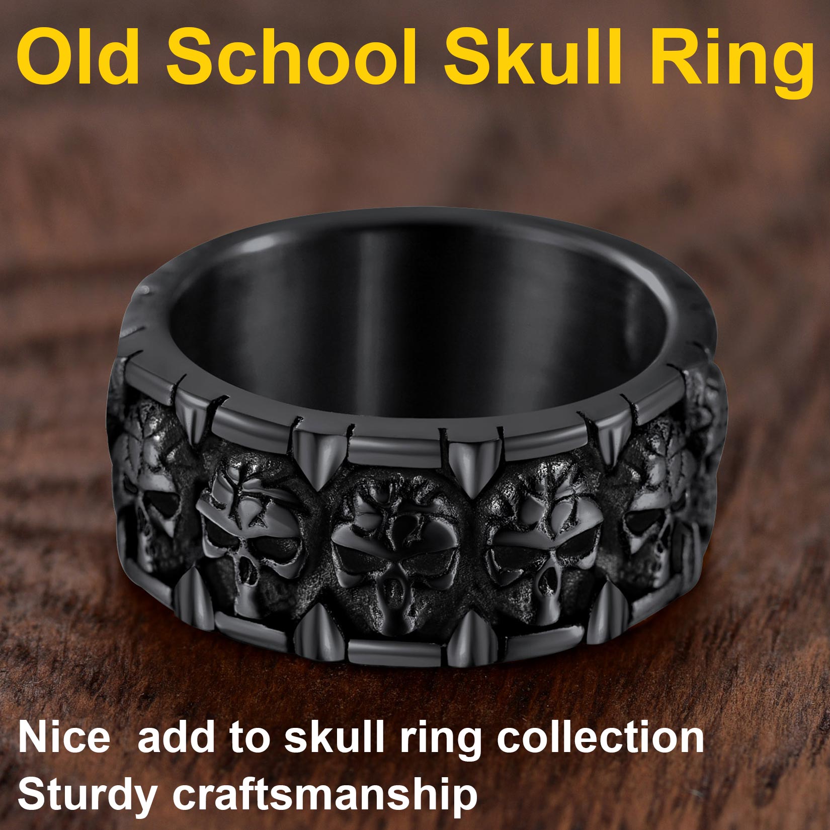 Skull Evil Teeth Stainless Steel Ring For Men