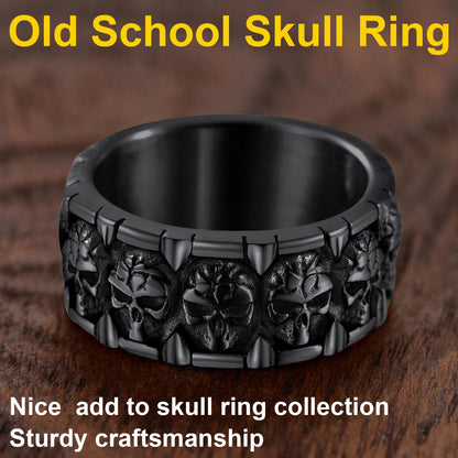 Skull Evil Teeth Stainless Steel Ring For Men