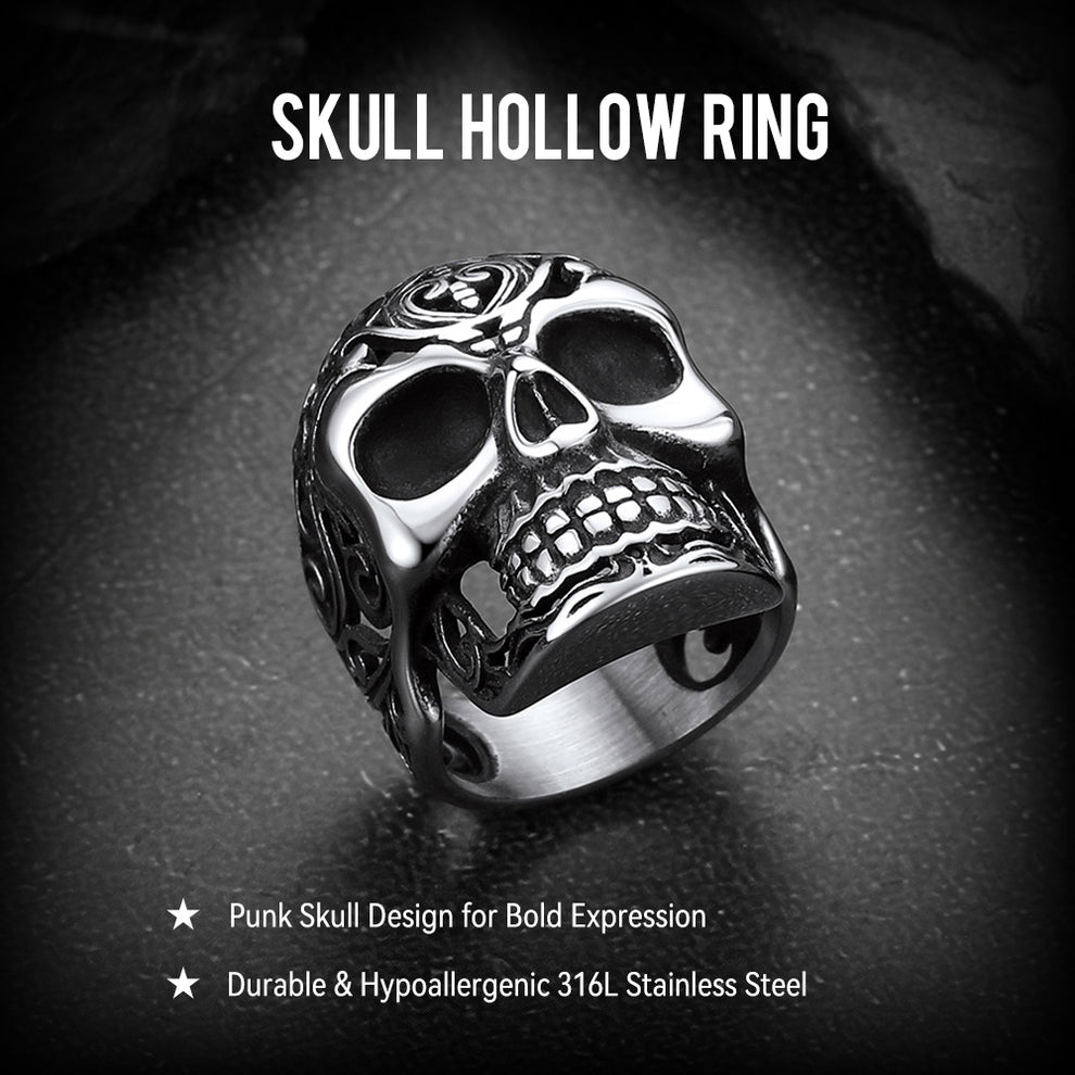 Skull Ring for Men | Gothic Stainless Steel – FaithHeart Jewelry